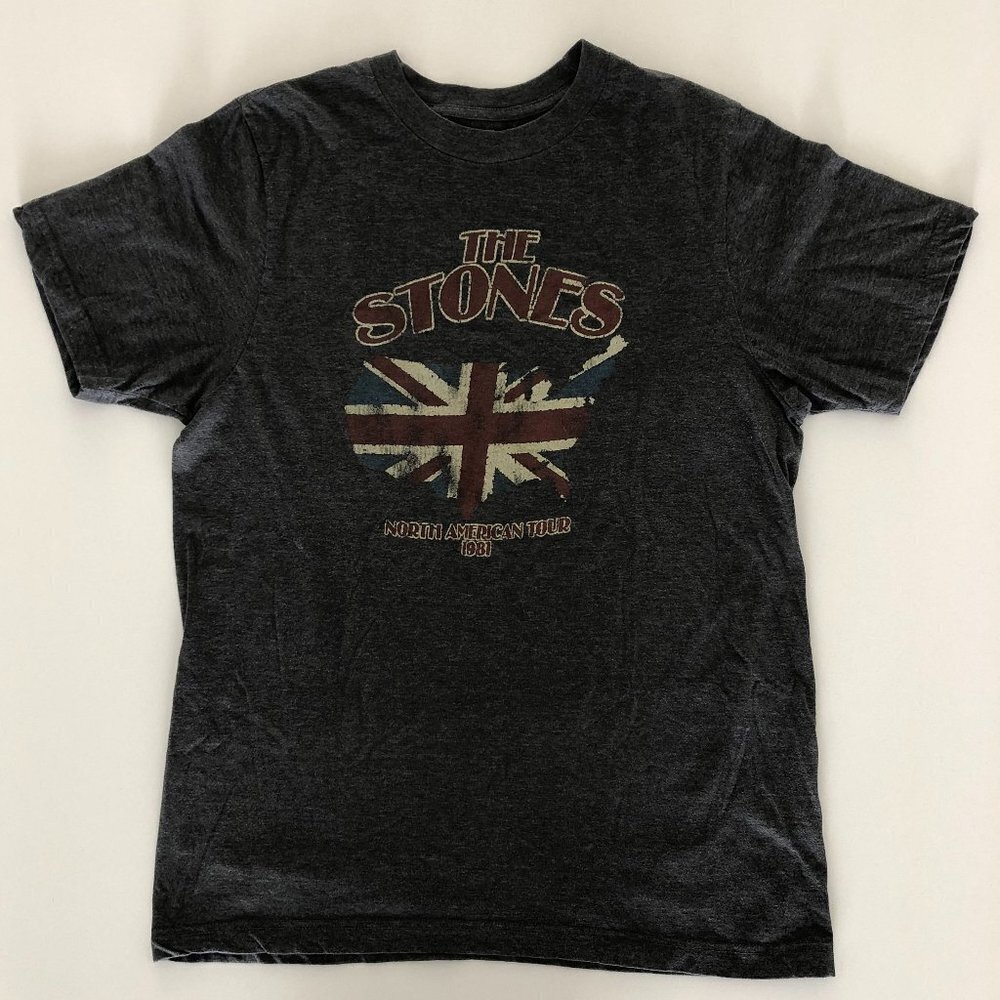 Bravado The Stones North American Tour 1981 SS Crew Nk Cotton T Shirt Grey Sz XL - Picture 7 of 7